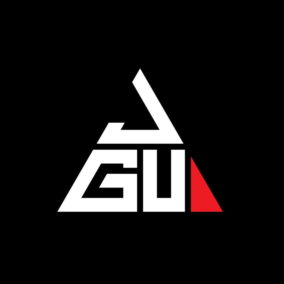 jgu driehoek brief logo ontwerp met driehoekige vorm. jgu driehoek logo ontwerp monogram. jgu driehoek vector logo sjabloon met rode kleur. jgu driehoekig logo eenvoudig, elegant en luxueus logo.