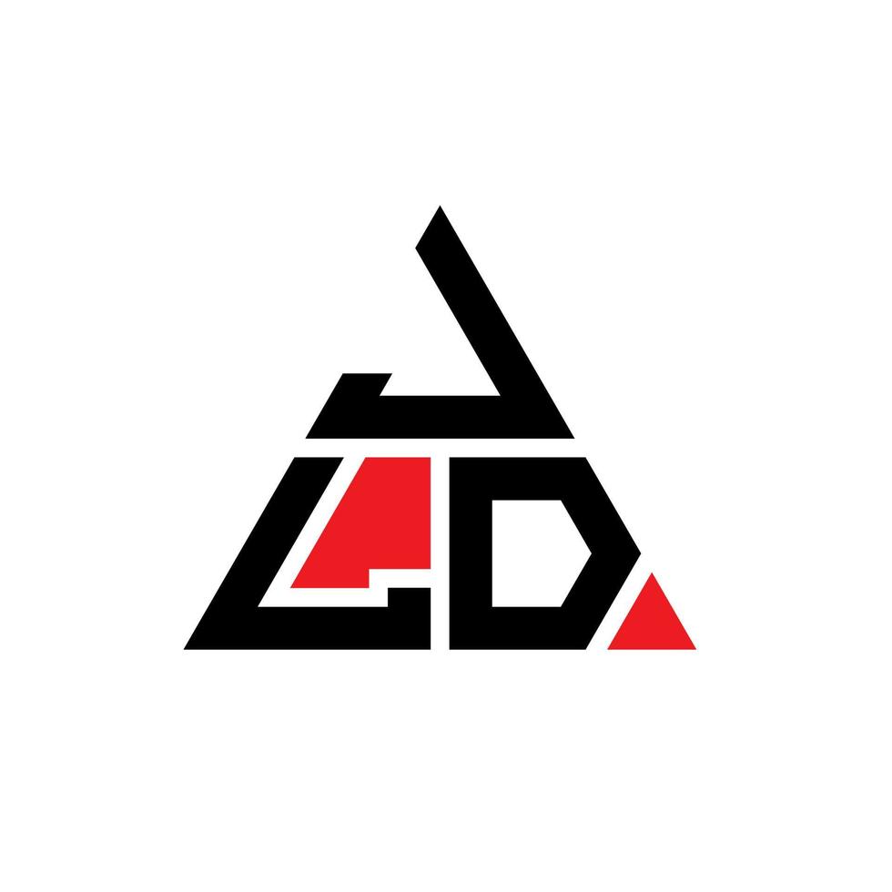jld driehoek brief logo ontwerp met driehoekige vorm. jld driehoek logo ontwerp monogram. jld driehoek vector logo sjabloon met rode kleur. jld driehoekig logo eenvoudig, elegant en luxueus logo.