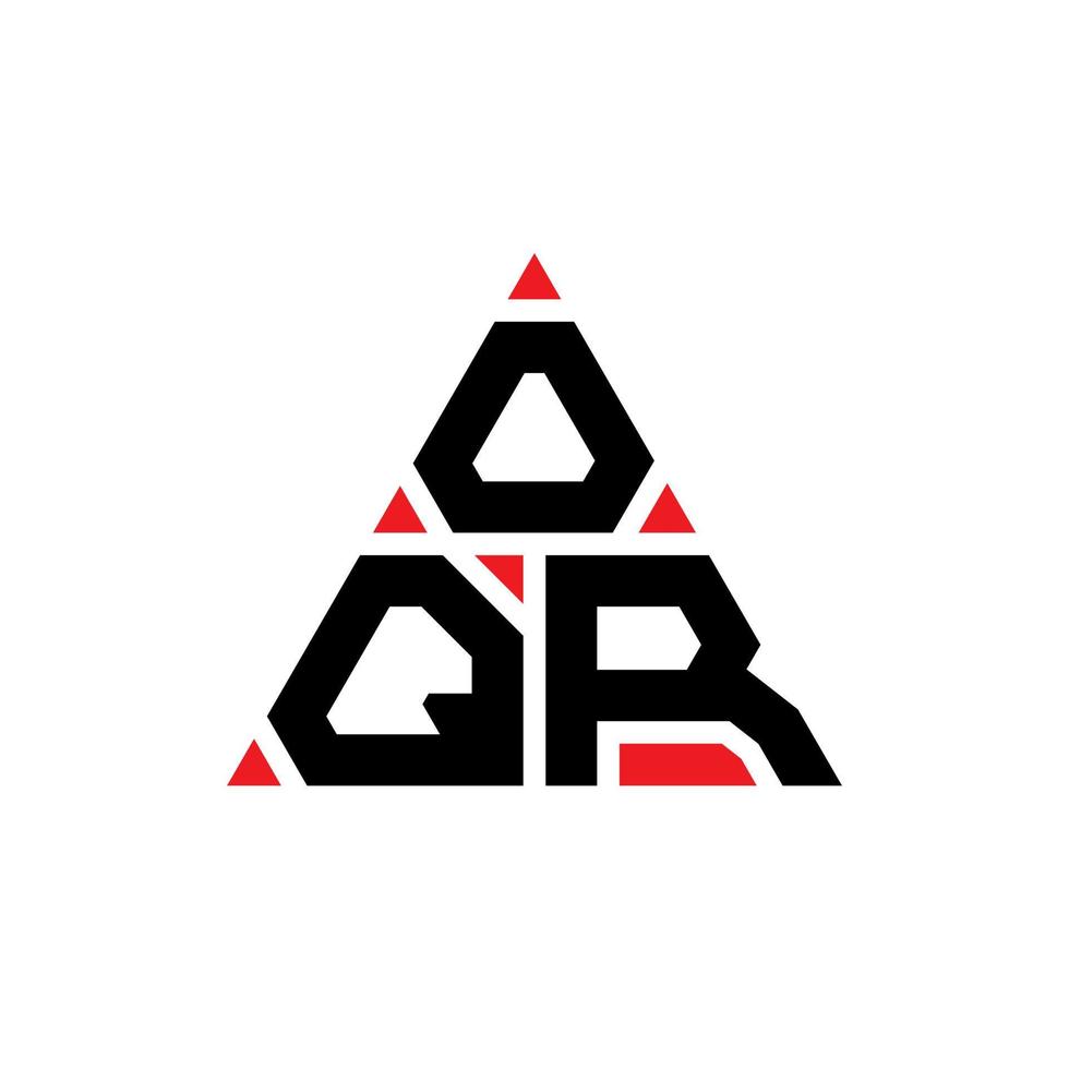 oqr driehoek brief logo ontwerp met driehoekige vorm. oqr driehoek logo ontwerp monogram. oqr driehoek vector logo sjabloon met rode kleur. oqr driehoekig logo eenvoudig, elegant en luxueus logo.