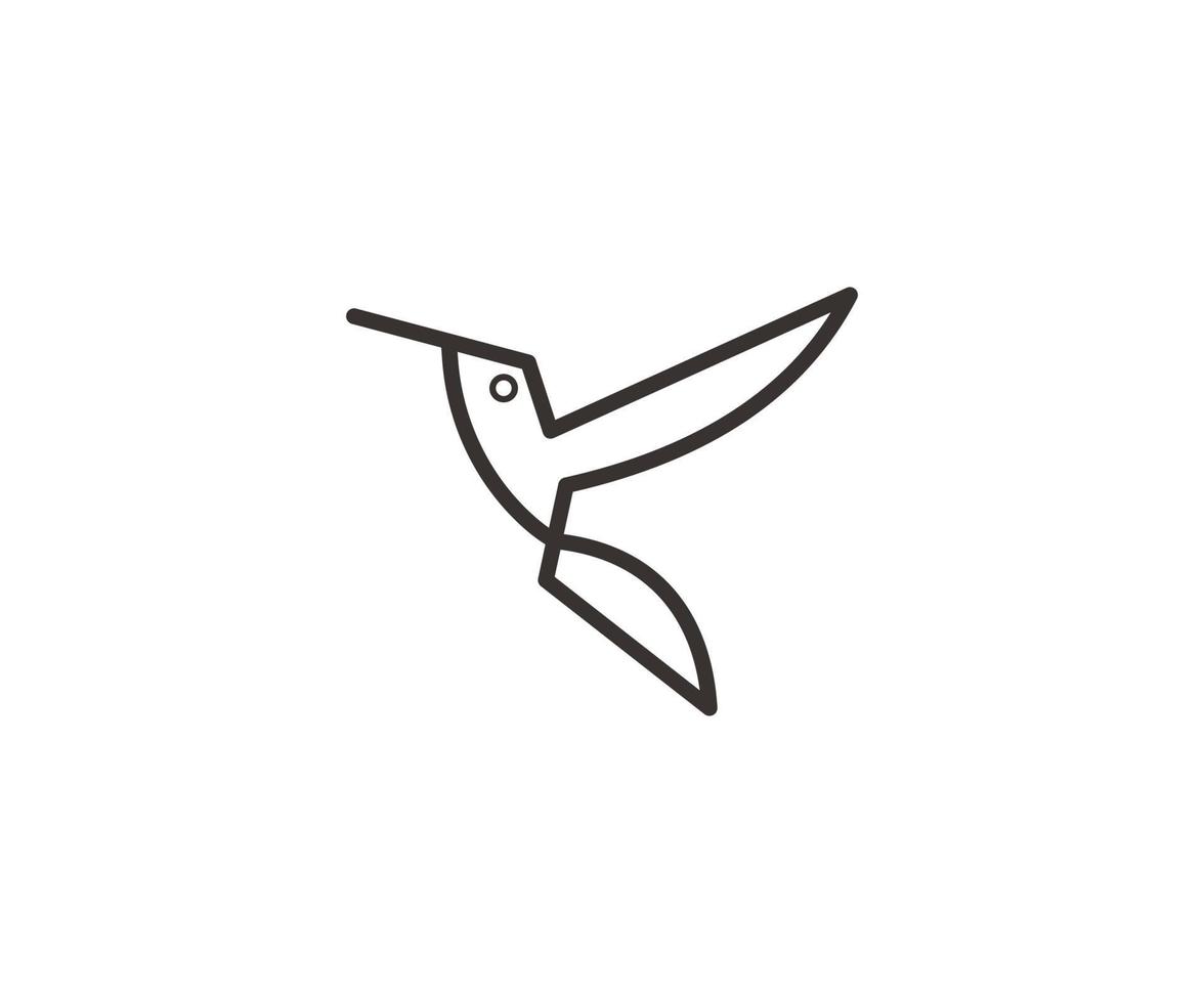 lijntekeningen vogel logo ontwerp vector