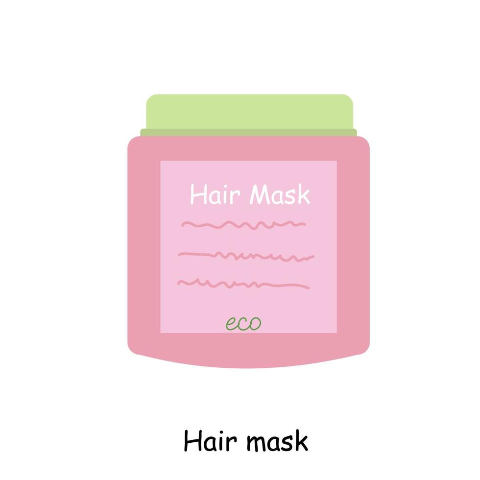 haar- zorg producten haar- masker . vector illustratie