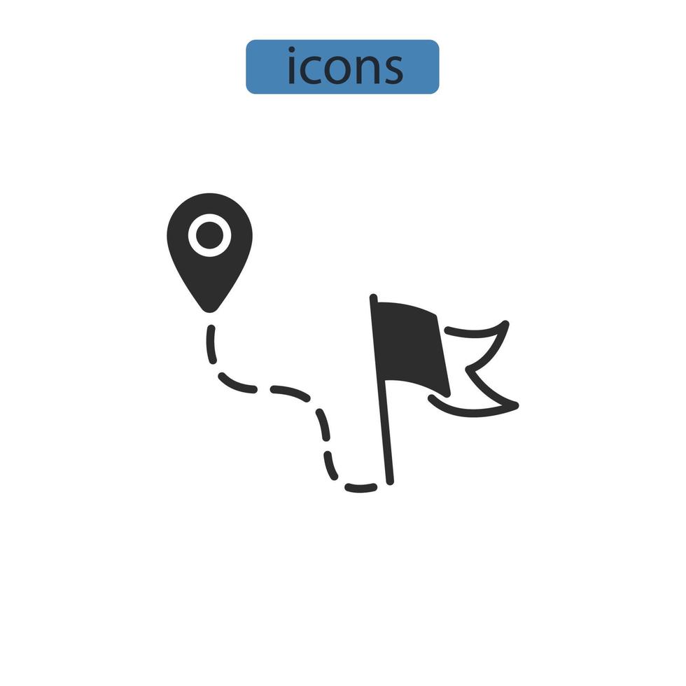 gps tracker iconen symbool vectorelementen voor infographic web vector