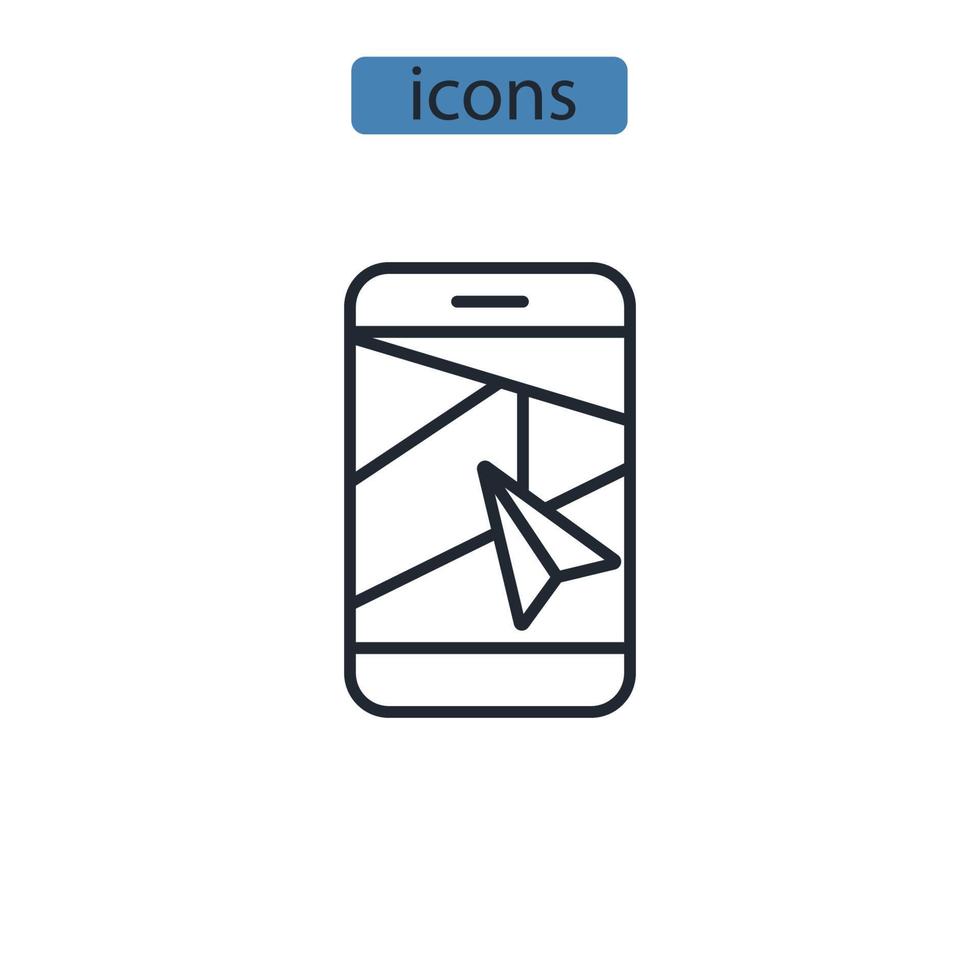navigator pictogrammen symbool vectorelementen voor infographic web vector