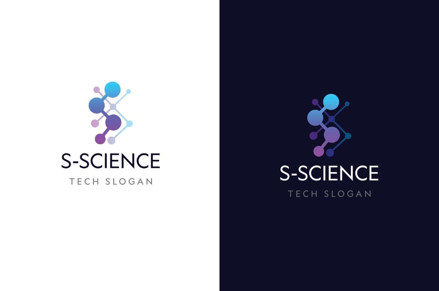 s wetenschap logo ontwerp voor een technologie bedrijf dat vertegenwoordigt iot of een iot vector logo concept