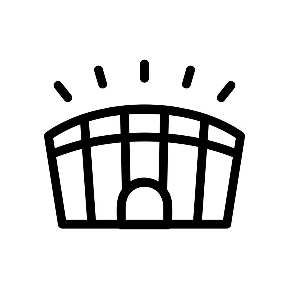 stadion pictogram vector. geïsoleerde contour symbool illustratie vector