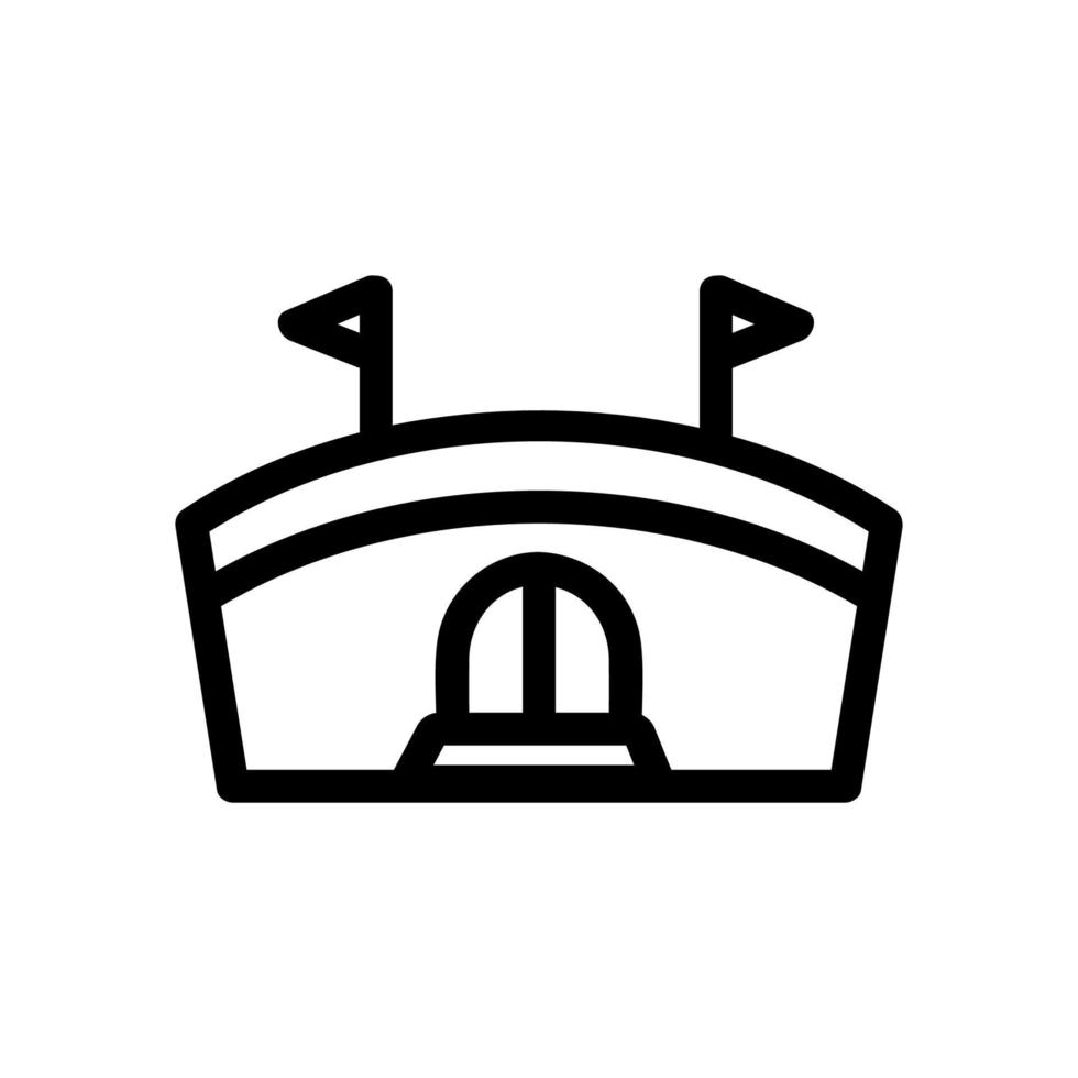 stadion pictogram vector. geïsoleerde contour symbool illustratie vector