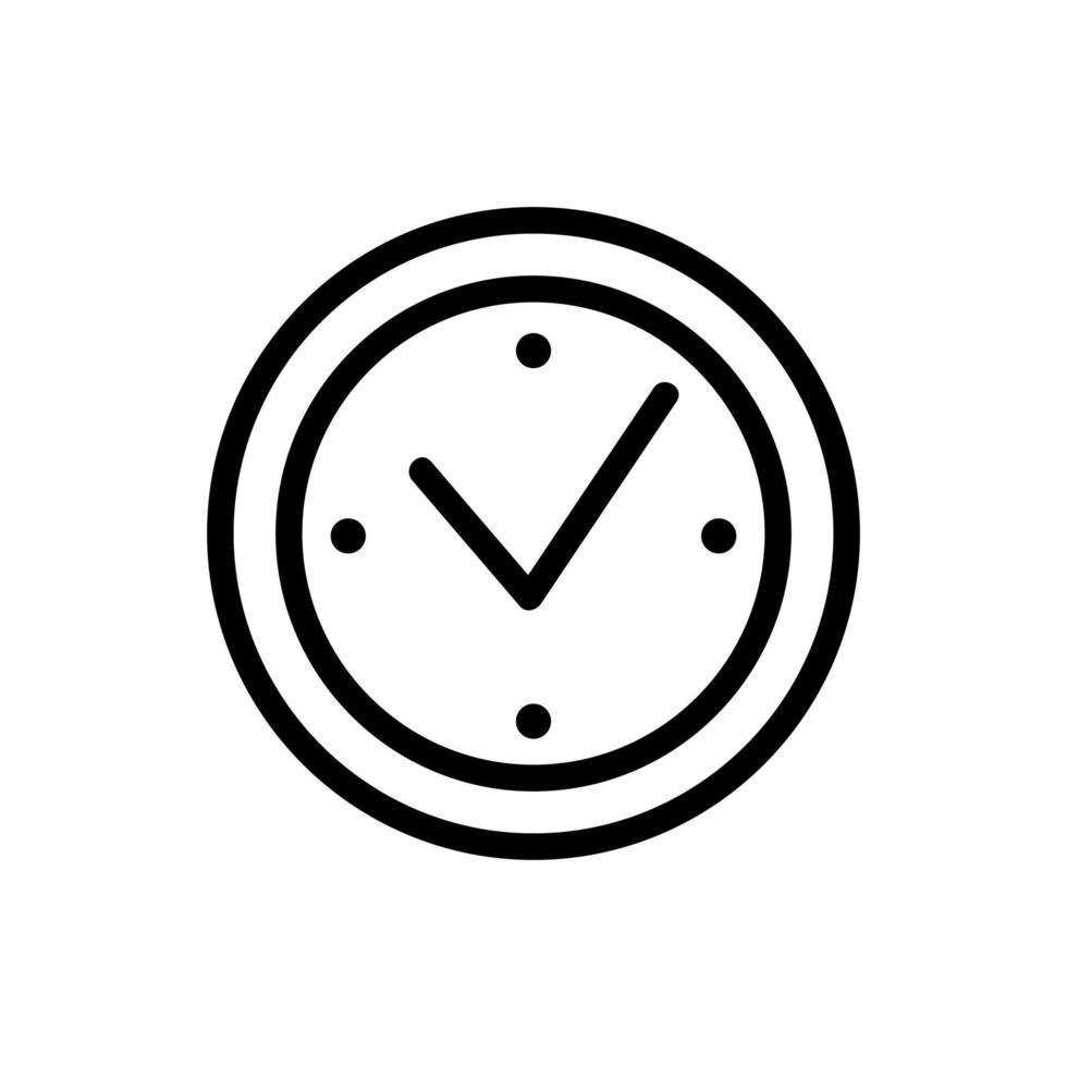 bekijk de deadline pictogram vector schets illustratie