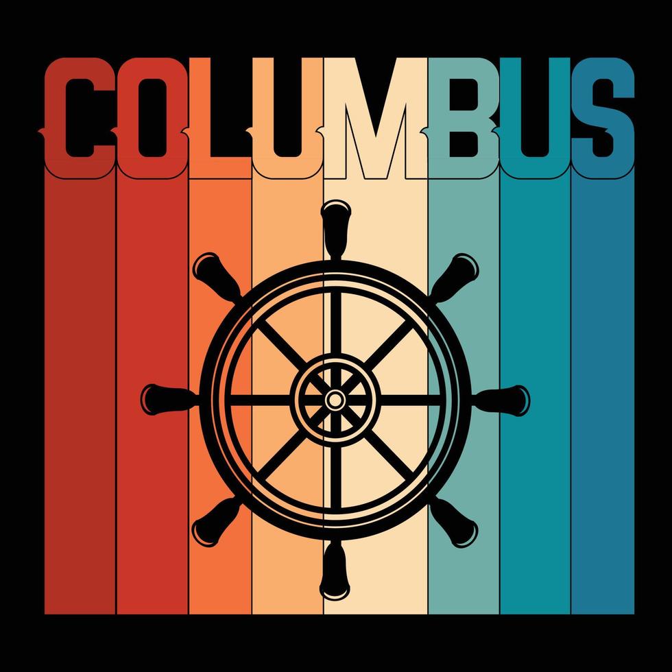 columbus t-shirt ontwerp vector