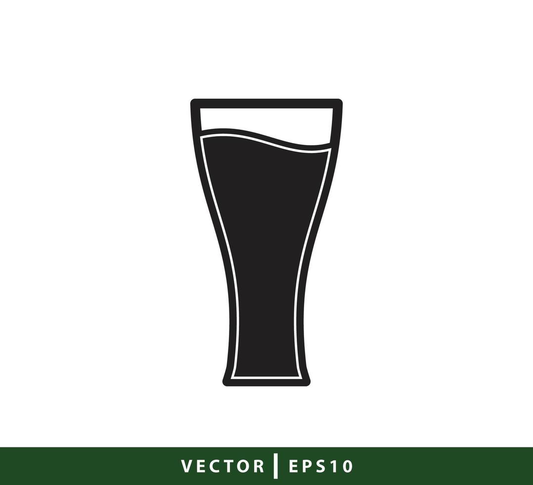 fles en glas pictogram vector logo ontwerpsjabloon