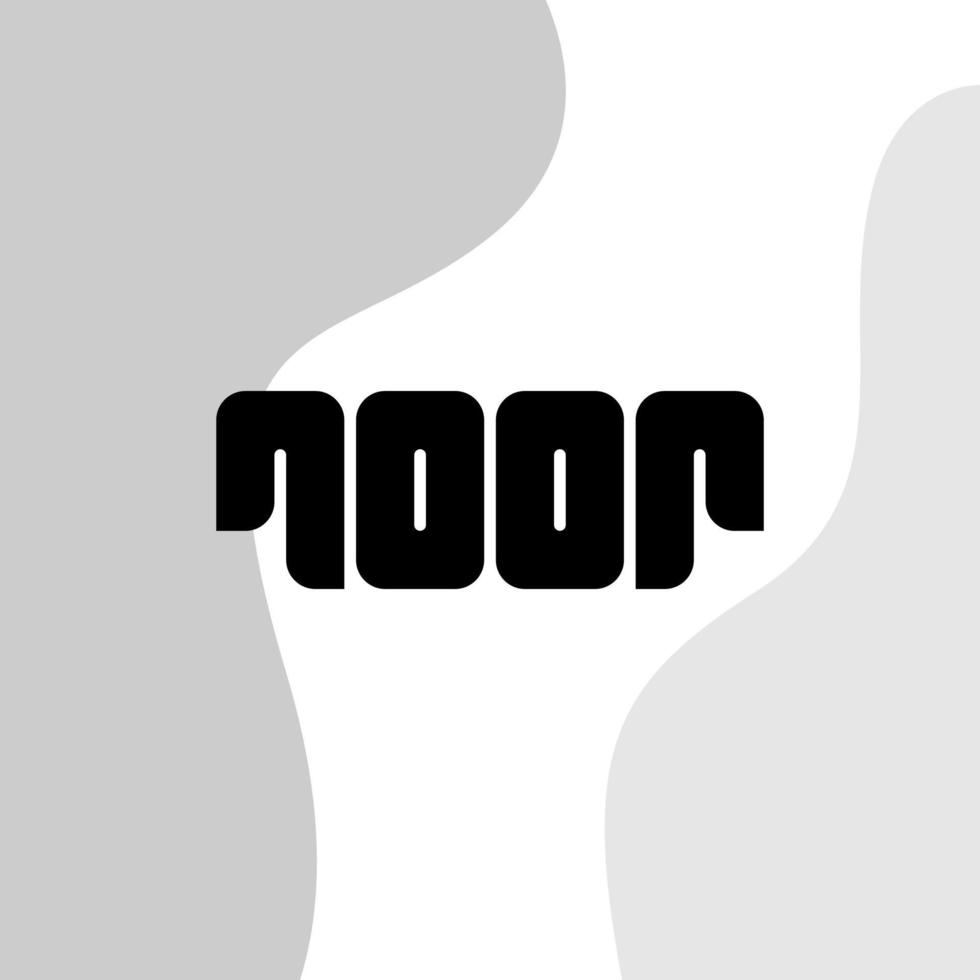 noor ambigram logo-ontwerpideeën vector