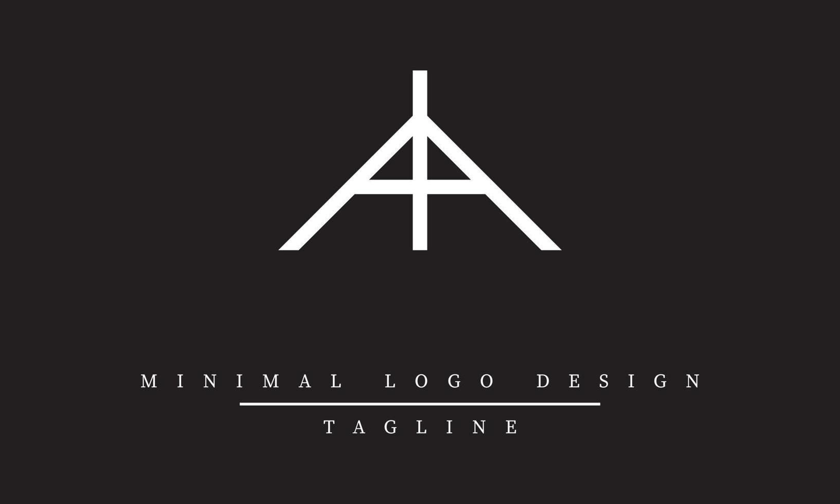 ia of ai minimale logo-ontwerpvector vector