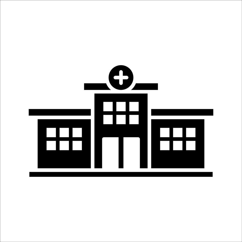 ziekenhuis gebouw pictogram vector ontwerpsjabloon
