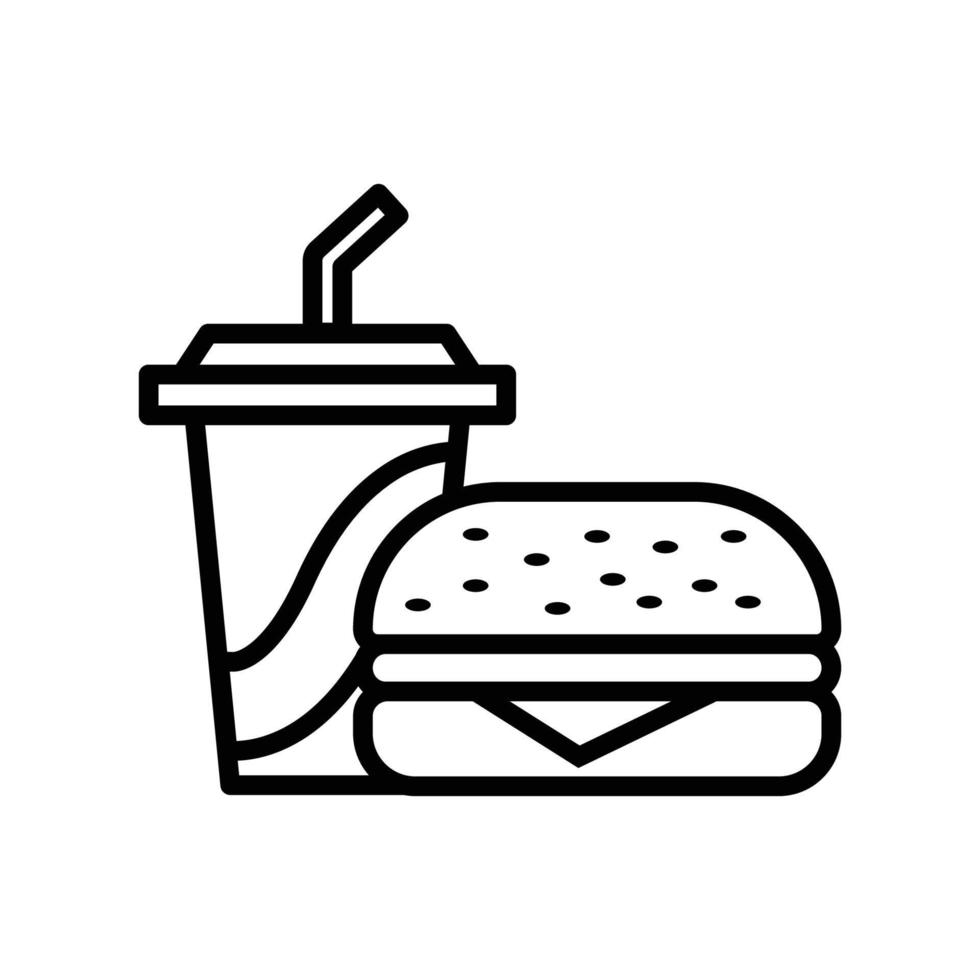 hamburger - voedsel pictogram vector ontwerpsjabloon eenvoudig en schoon