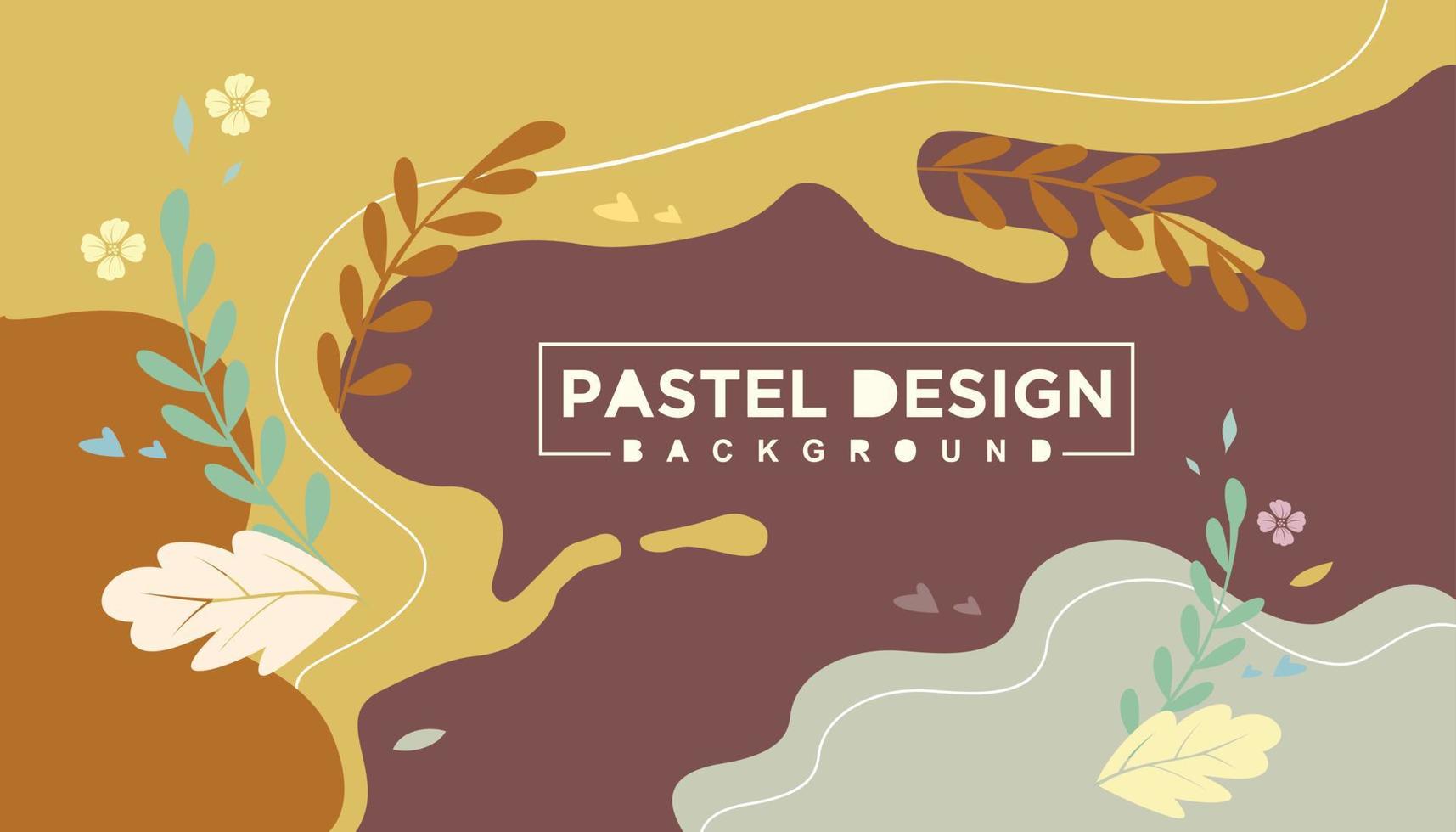 abstract golvend en bloemen pastelkleurontwerp als achtergrond vector