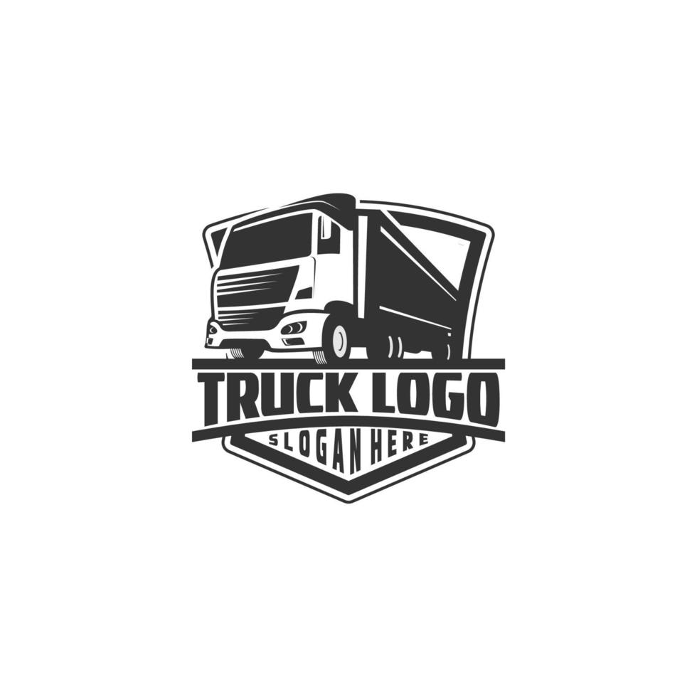 vrachtwagen silhouet abstracte logo sjabloon vectorillustratie vector