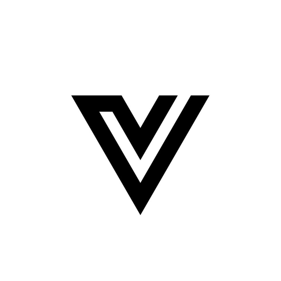 letter v abstract ontwerp gratis vector