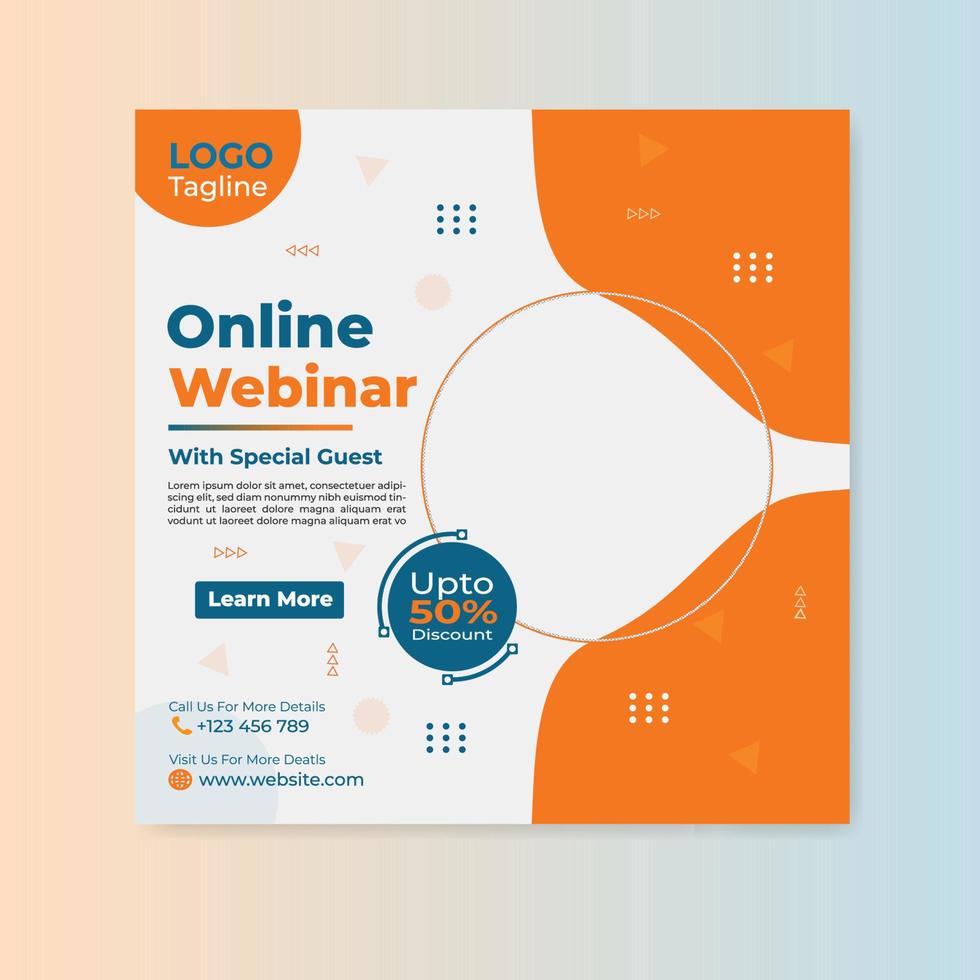 online webinar social media postsjabloon vector