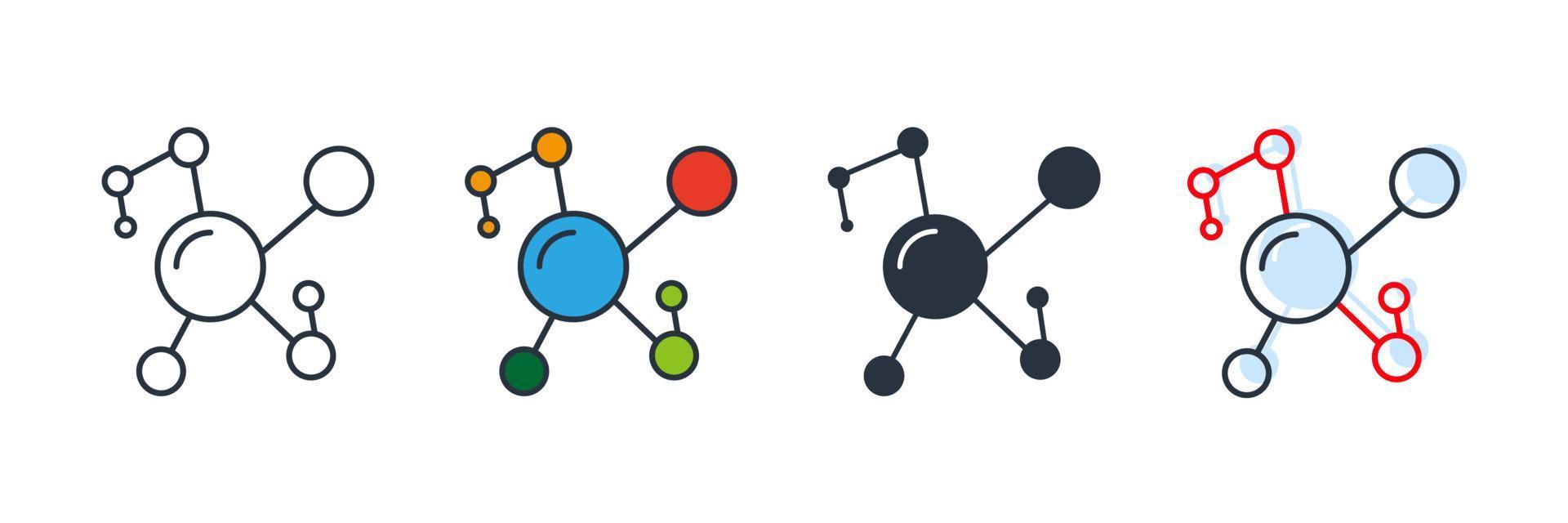 natuurkunde pictogram logo vectorillustratie. molecuul symbool sjabloon voor grafische en webdesign collectie vector