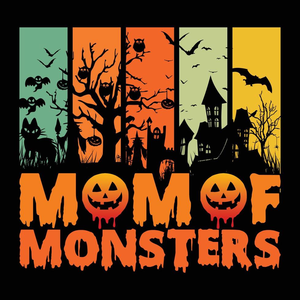 halloween t-shirt ontwerp voor halloween t-shirt vector