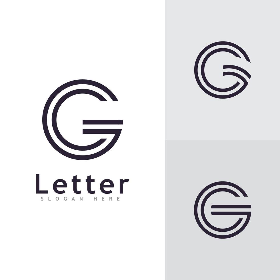 g logo vector sjabloon creatief g brief initialen logo ontwerp