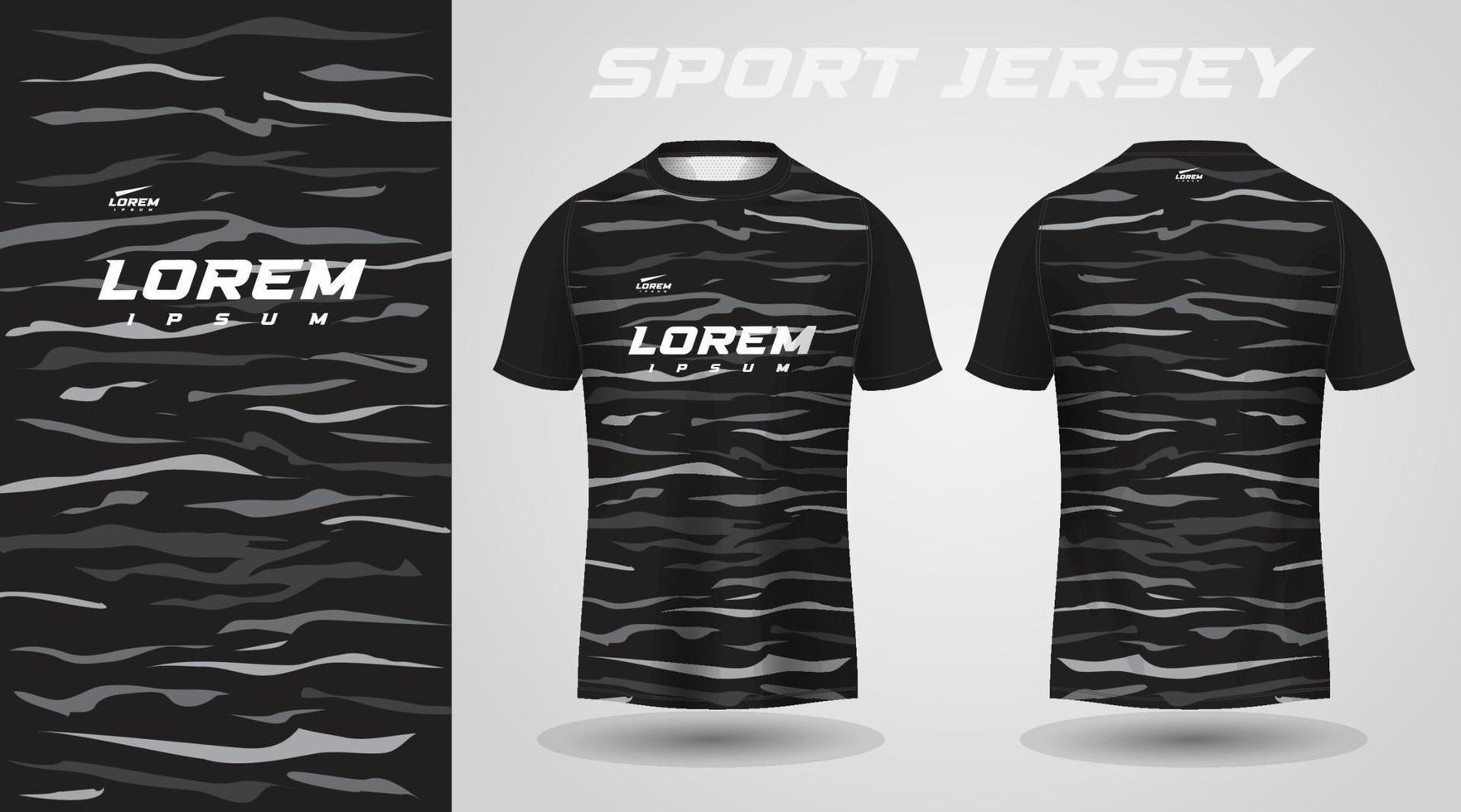 zwart overhemd sport Jersey ontwerp vector