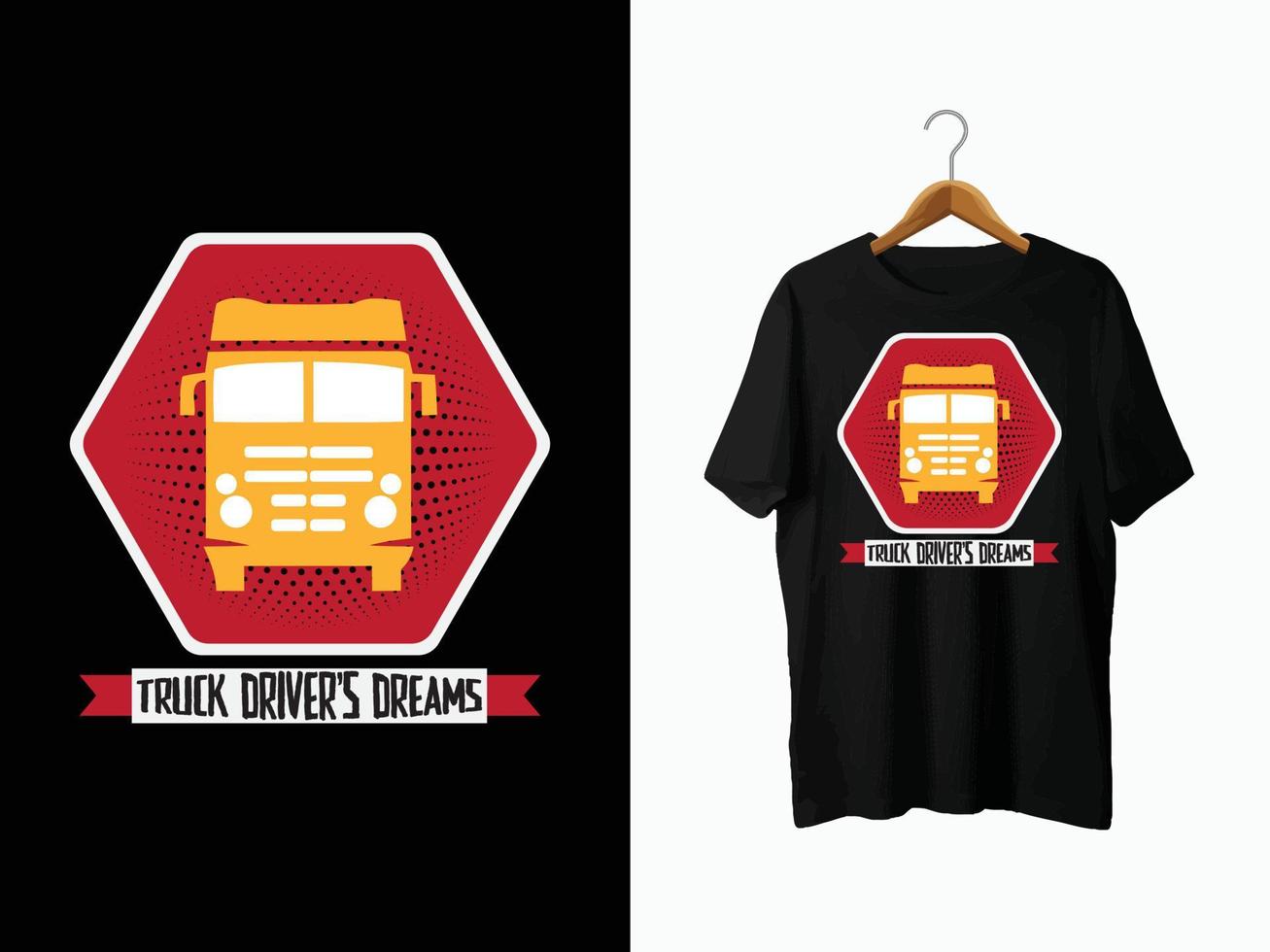 vrachtauto t-shirt ontwerp vector