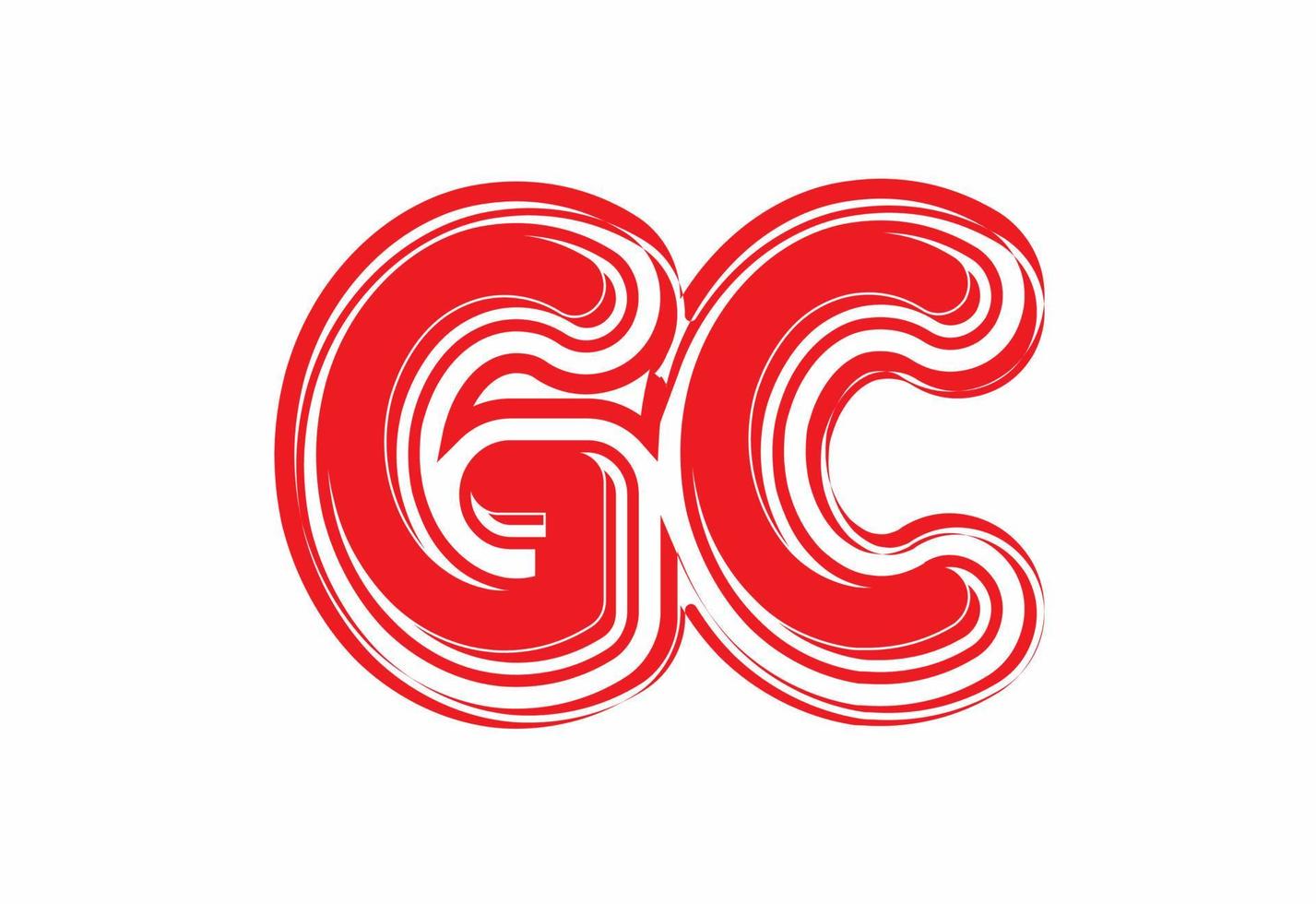brief gc logo en icoon ontwerp sjabloon vector