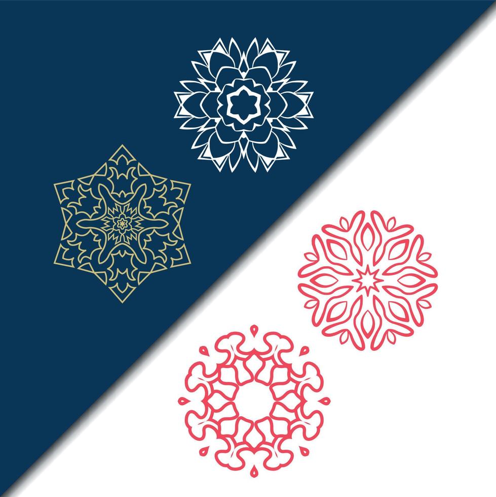 vector mandala bundel, sier- bloem vrij vector