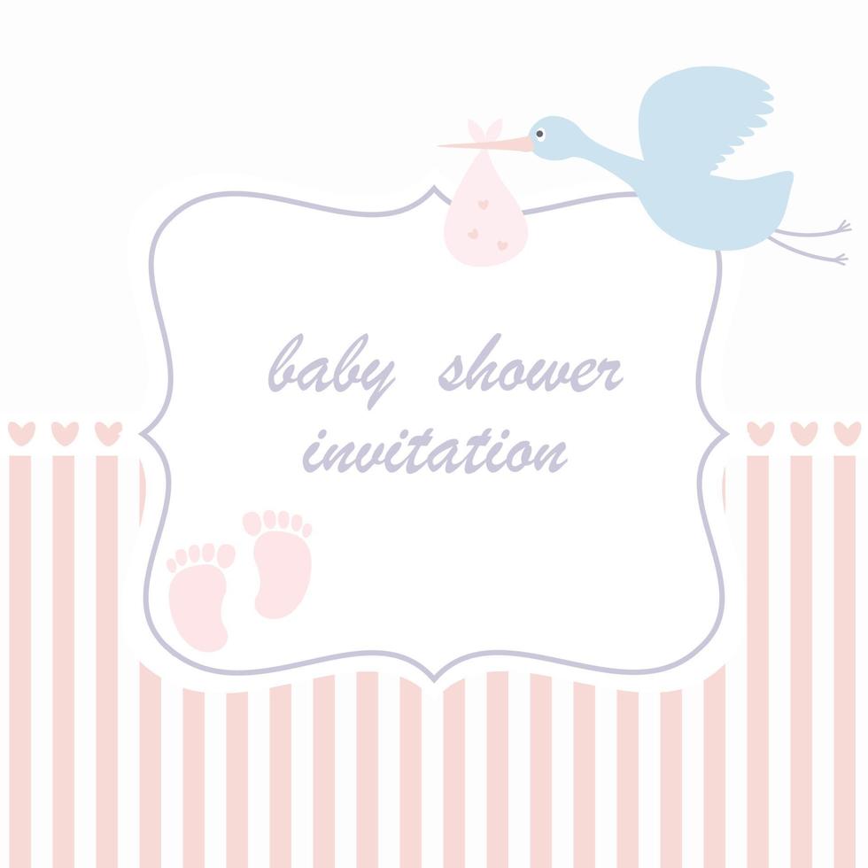 baby shower kaart vector