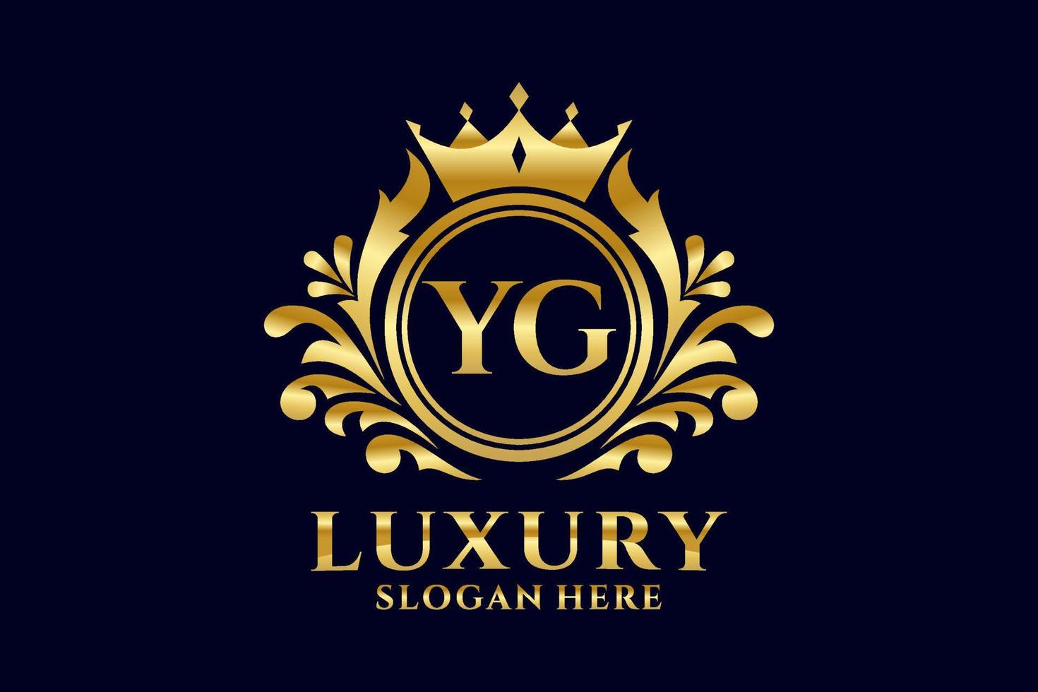 eerste ja brief Koninklijk luxe logo sjabloon in vector kunst voor luxueus branding projecten en andere vector illustratie.