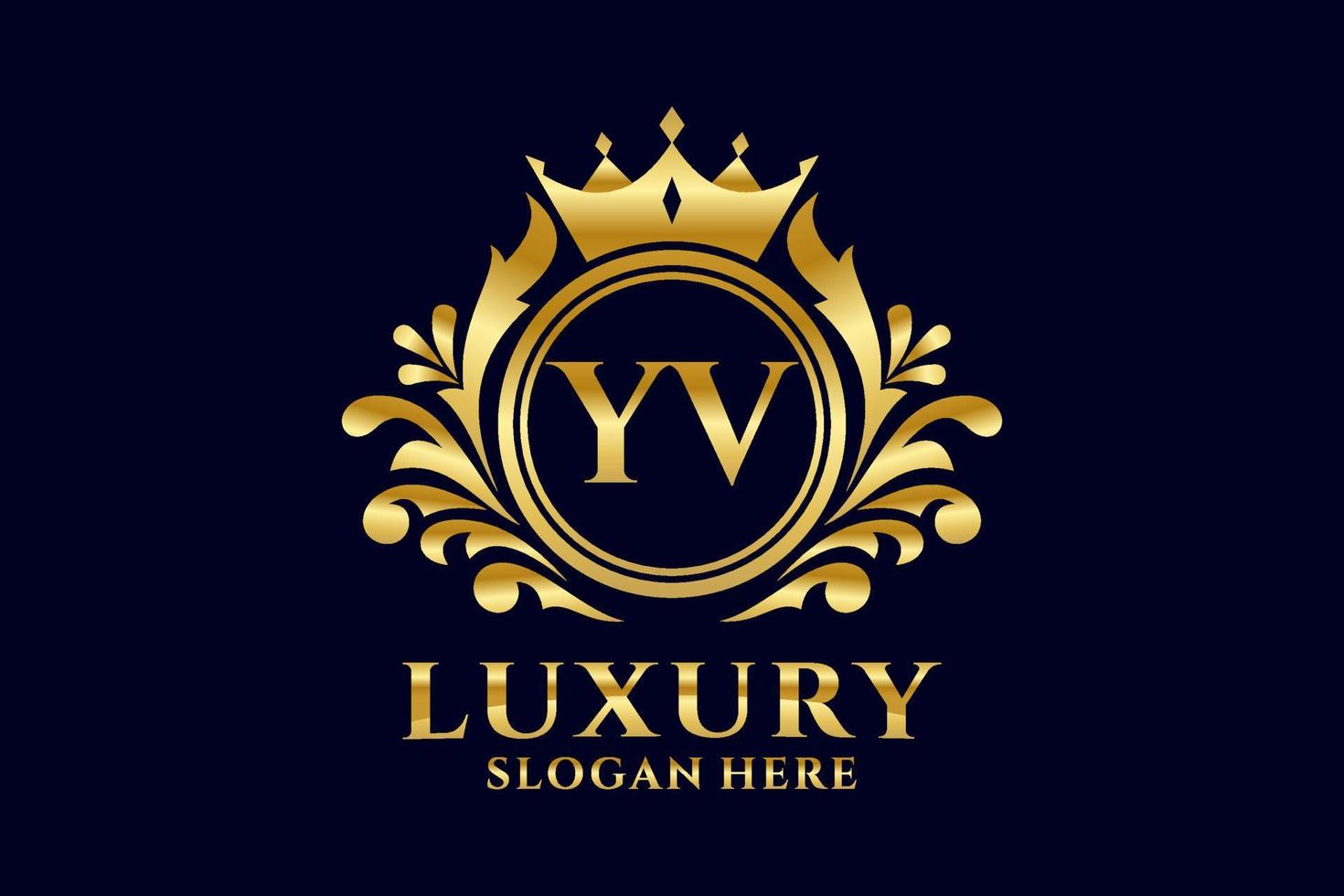 eerste yv brief Koninklijk luxe logo sjabloon in vector kunst voor luxueus branding projecten en andere vector illustratie.