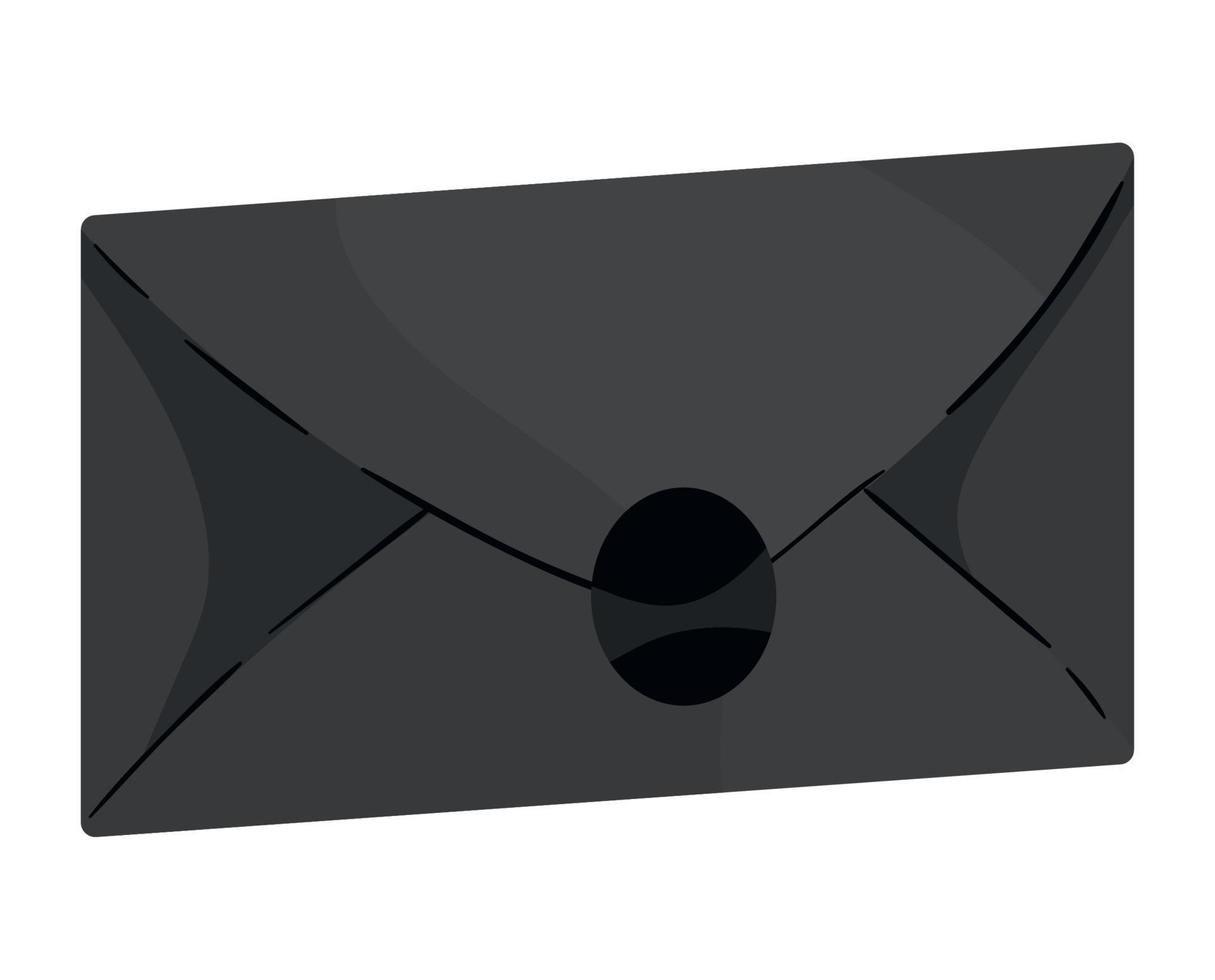 mockup zwart envelop vector