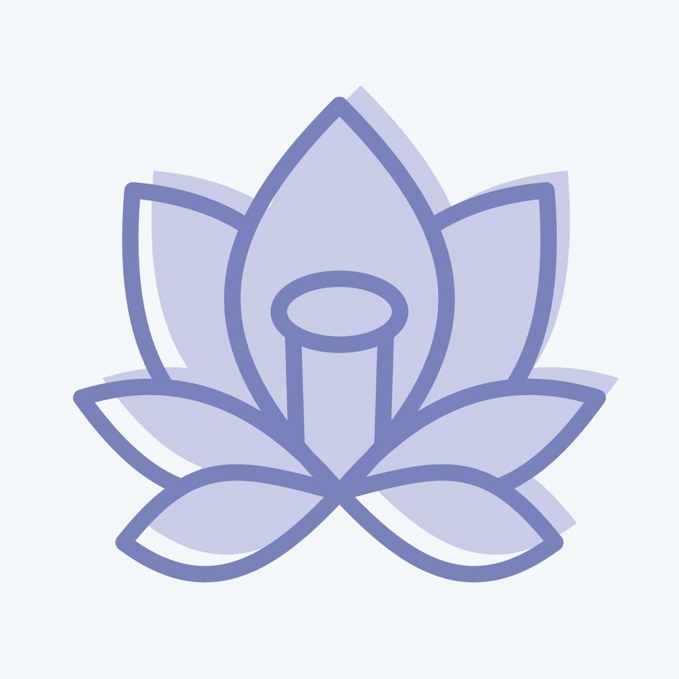 icoon lotus. verwant naar Thailand symbool. twee toon stijl. gemakkelijk ontwerp bewerkbaar. gemakkelijk illustratie. gemakkelijk vector pictogrammen. wereld reizen toerisme. Thais