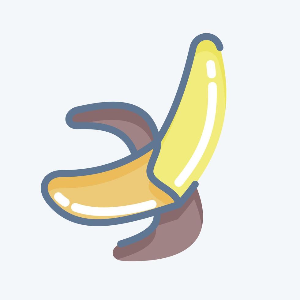 icoon banaan. verwant naar Thailand symbool. tekening stijl. gemakkelijk ontwerp bewerkbaar. gemakkelijk illustratie. gemakkelijk vector pictogrammen. wereld reizen toerisme. Thais