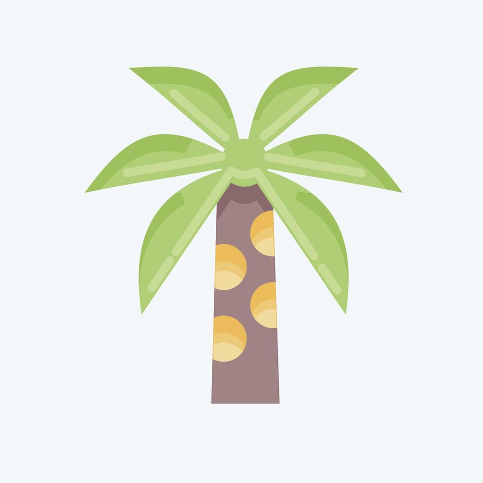 icoon palm boom. verwant naar Thailand symbool. vlak stijl. gemakkelijk ontwerp bewerkbaar. gemakkelijk illustratie. gemakkelijk vector pictogrammen. wereld reizen toerisme. Thais