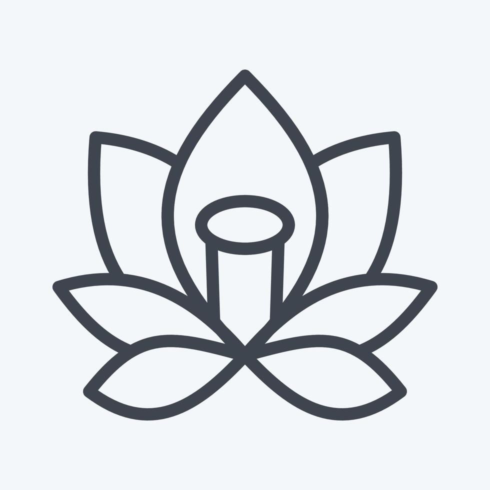 icoon lotus. verwant naar Thailand symbool. lijn stijl. gemakkelijk ontwerp bewerkbaar. gemakkelijk illustratie. gemakkelijk vector pictogrammen. wereld reizen toerisme. Thais