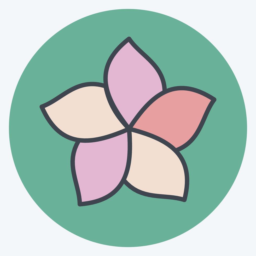 icoon plumeria. verwant naar Thailand symbool. kleur maat stijl. gemakkelijk ontwerp bewerkbaar. gemakkelijk illustratie. gemakkelijk vector pictogrammen. wereld reizen toerisme. Thais