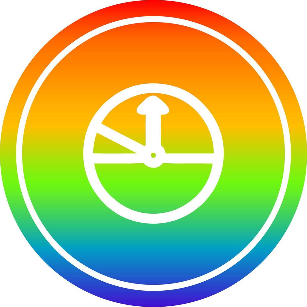 snelheidsmeter cirkelvormig in regenboogspectrum vector