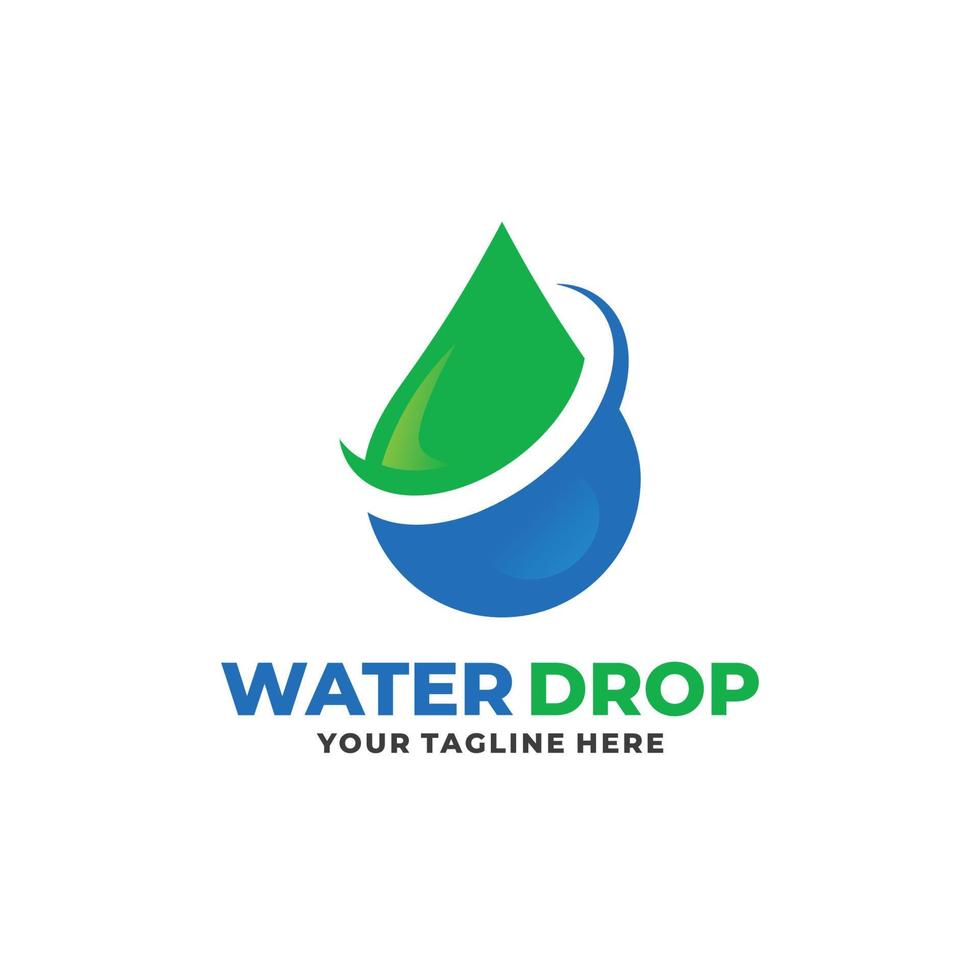 waterdruppel logo ontwerp vector