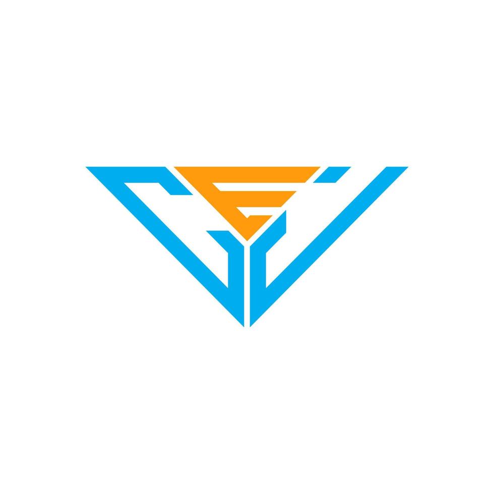 cej brief logo creatief ontwerp met vector grafisch, cej gemakkelijk en modern logo in driehoek vorm geven aan.