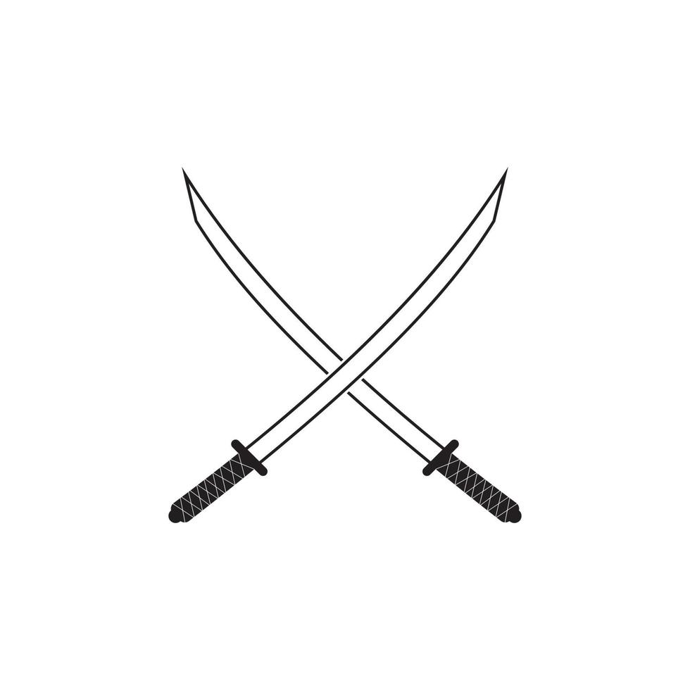 katana zwaard icoon vector