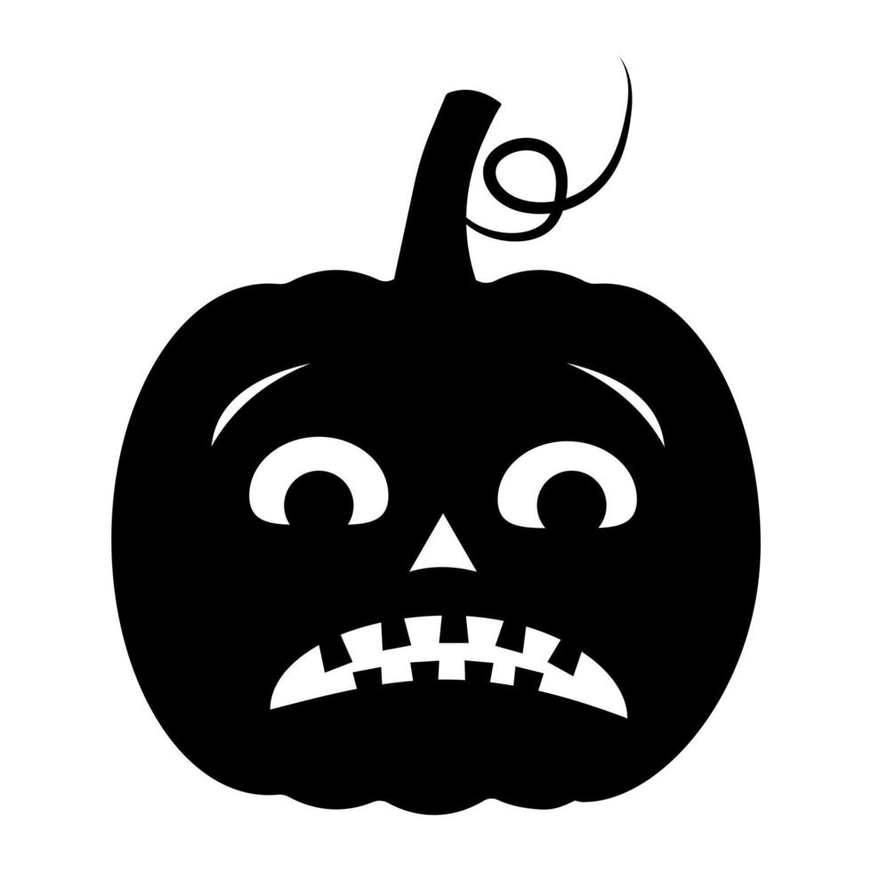 reeks pompoen Aan wit achtergrond voor de vakantie halloween vector illustratie.