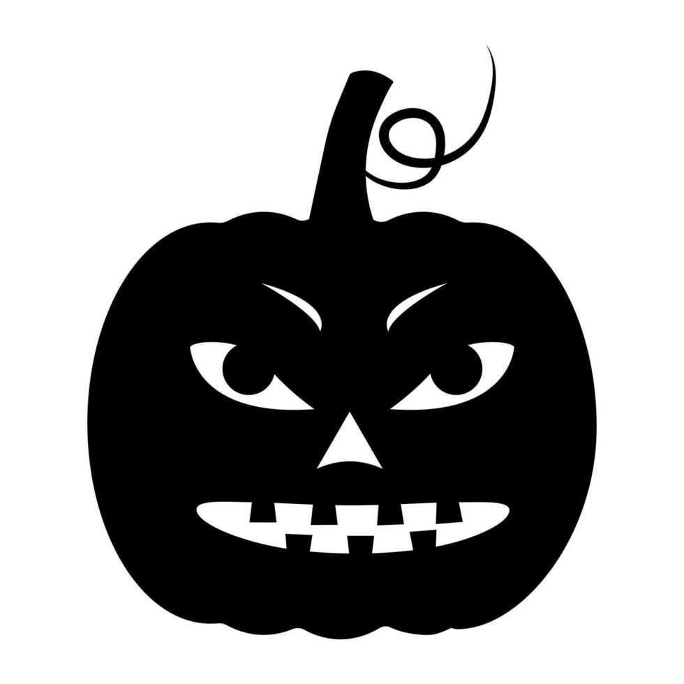 reeks pompoen Aan wit achtergrond voor de vakantie halloween vector illustratie.