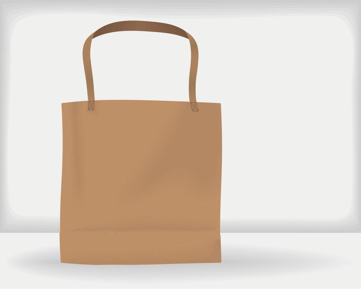 mockup papier boodschappen doen zak vector