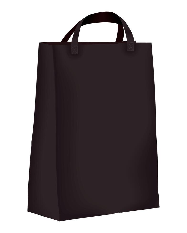 mockup boodschappen doen zak zwart vector