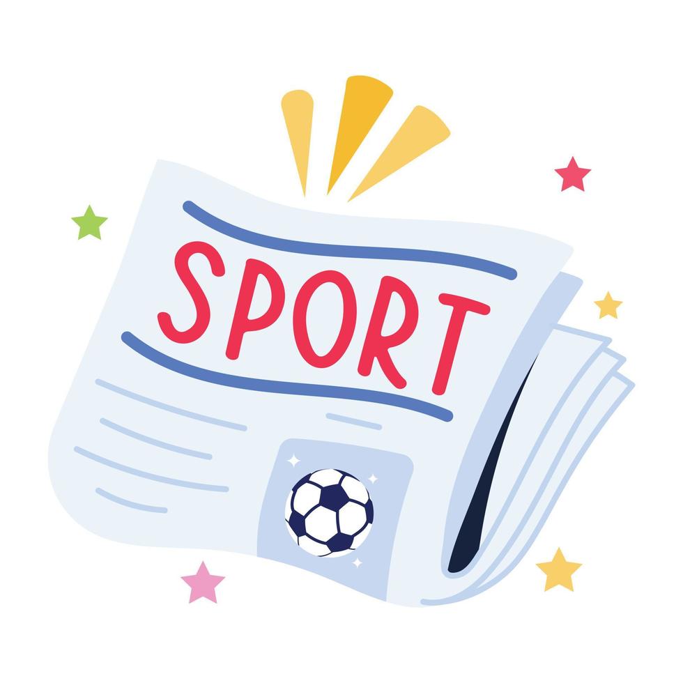 een sport- nieuws vlak sticker icoon vector