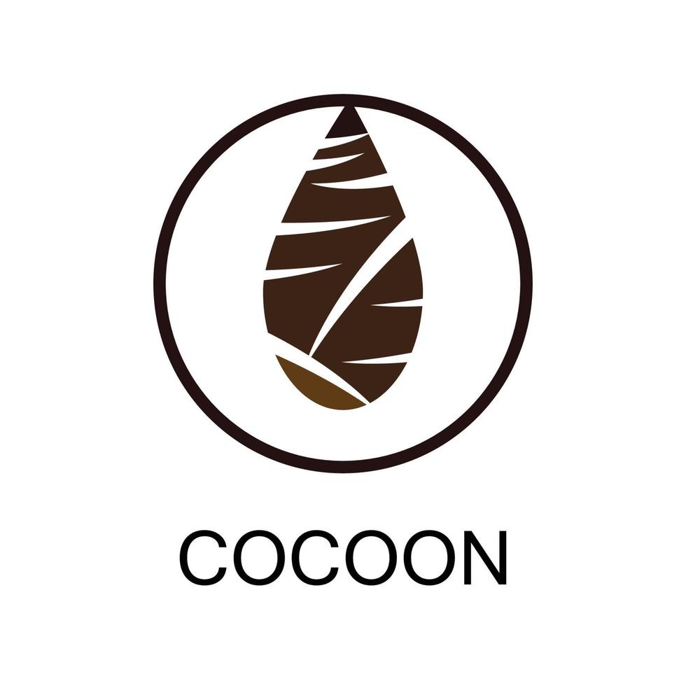 cocon illustratie logo vector ontwerp