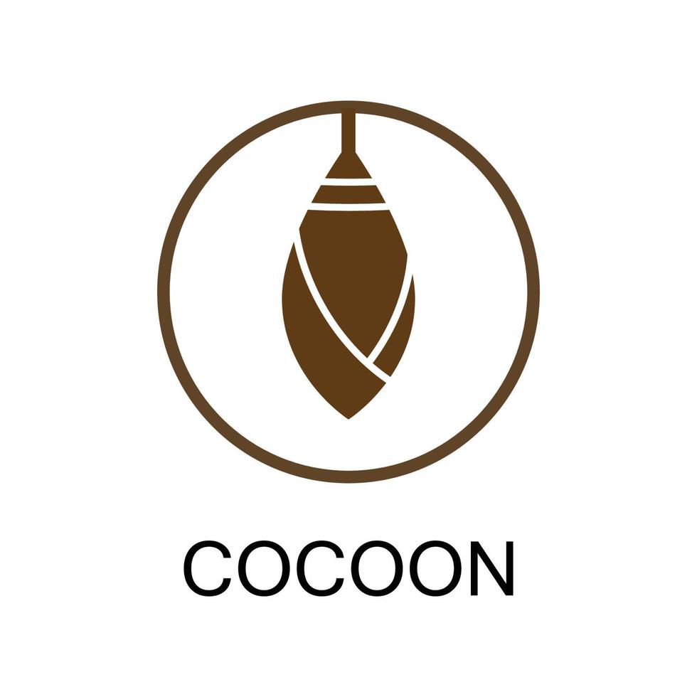 cocon illustratie logo vector ontwerp