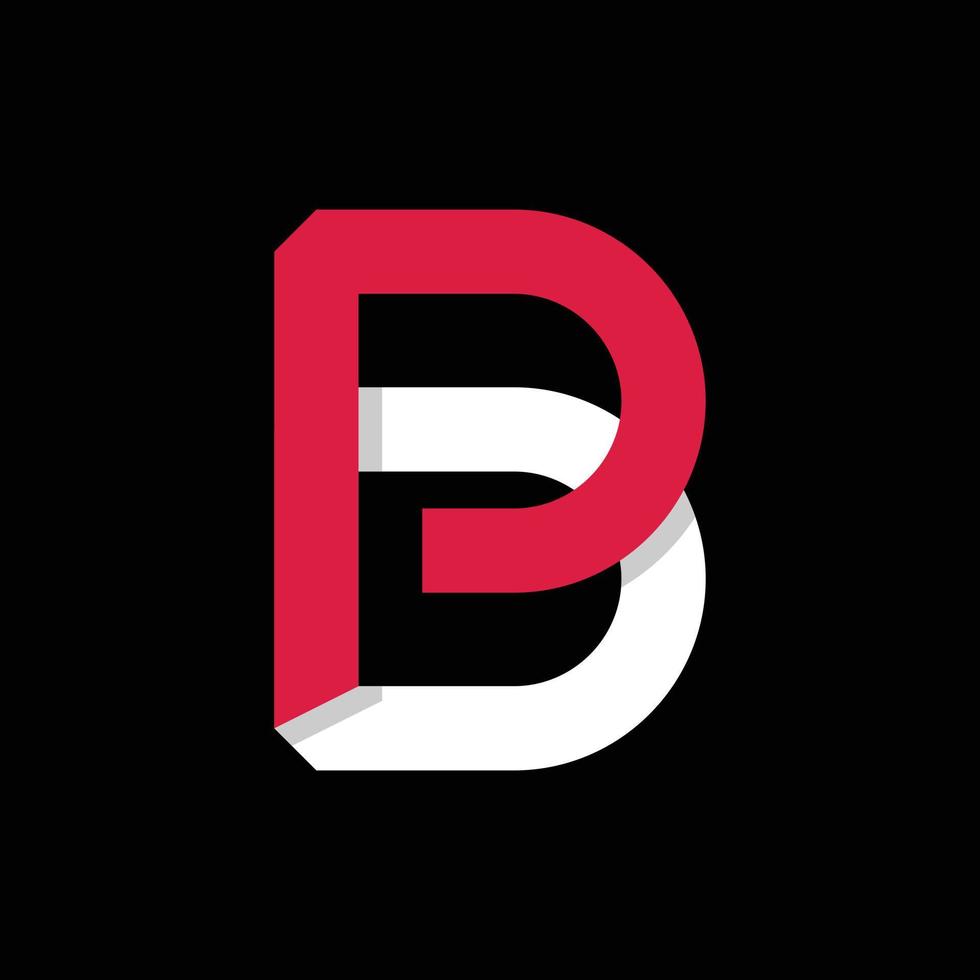 brief pb lijn monogram meetkundig logo vector