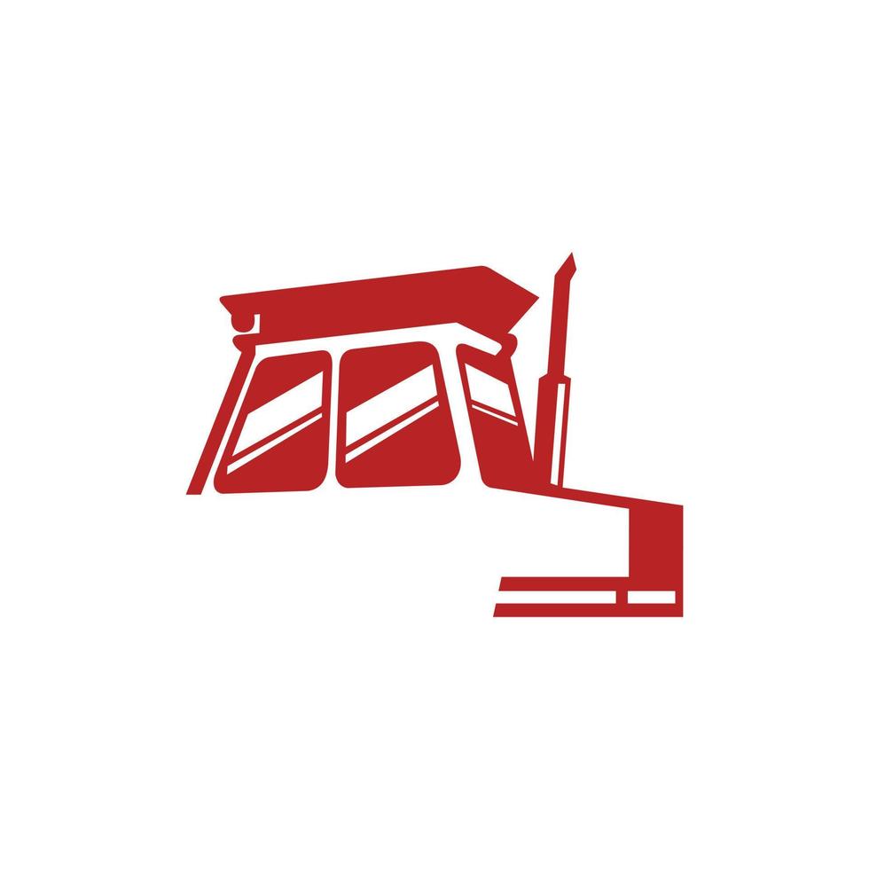 vrachtauto zwaar vervoer illustratie logo vector